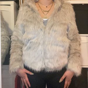 Faux fur coat